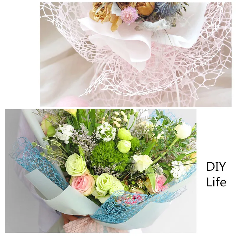 4.5M Color Organza Bouquet Wrapping Gauze Mesh DIY Craft Supplie Children Hand Scrapbook Tools Wedding Party Decor Hangings