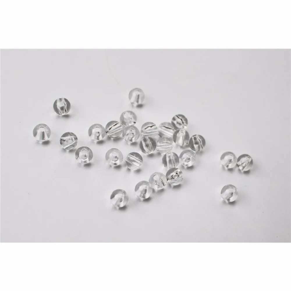 Tigofly 200 pcs/lot Plastic Round Clear Fishing Beads Hard Floating Bobber Bulk Beads Fishing