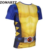 Mens Short Sleeve 3D Printed T-shirt Cosplay Costume Compression Crossfit Jersey Fitness Tops