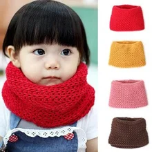 2016 Hot Selling Winter Neckerchief Women Children’s Cotton Muffler Baby bib Warm Soft Boys Scarves Girls Knitted O Ring Scarf