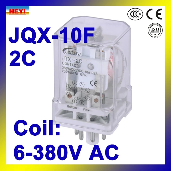

Electromagnetic relay series Coil voltage 6V-380V AC JQX-10F 2C General Purpose Relay