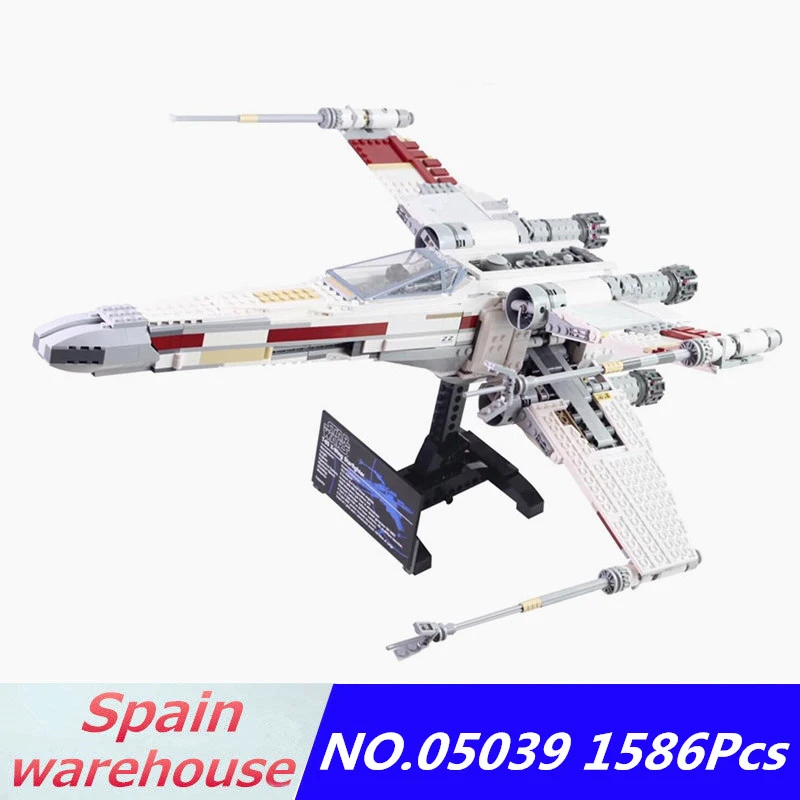 

star wars blocks 05039 05004 05005 Red Five X Starfighter wing bricks Compatible with Legoing Toys 10240 75102 75101 in spain