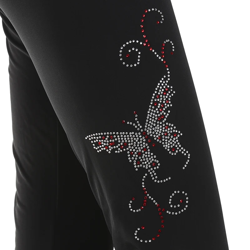 Figure skating pants women's skating pants/trousers black spandex girls training competition suit