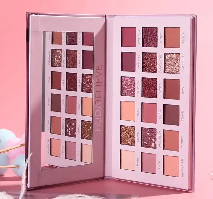 

YCC1-Net red explosion HUDA Desert Rose Eye Shadow little red book flash powder pearl light matte 18 color eye shad