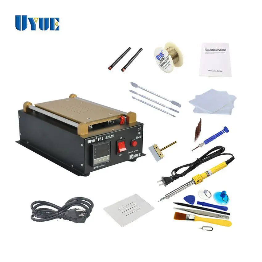 

UYUE Latest 7 inch LCD Separator Machine Screen Repair Machine Kit for iPhone for Samsung Build-in Pump Vacuum Separator Machine