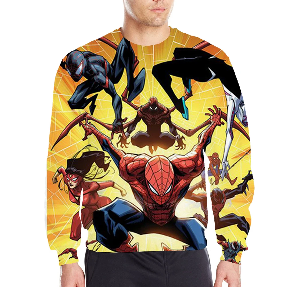 Spiderman Sweatshirts Hoodie 3D Men Printed Streetwear Sweatshirt Teens Boys Cartoon Korean Ulzzang Clothes Oversized Tracksuits