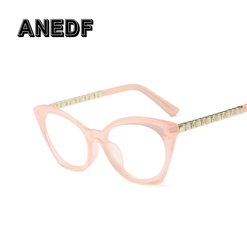 

ANEDF 2018 Fashion Cat Eye Glasses Frames Women Brand Design White Red Optical Eyeglasses Frame cat eye Female Eyewear