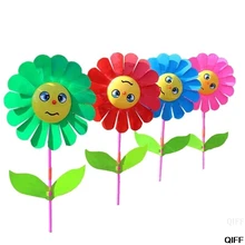 Улыбка ветряная мельница в виде подсолнечника ветер Spinner деревянная ручка детская игрушка газон сад двор вечерние украшения открытый подарок