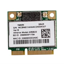 Беспроводной Адаптер карты для Atheros ar9462 ar5b22 wb222 Половина мини PCIe 802.11 a/B/G/N 300 Мбит/с+ Bluetooth4.0 Wi-Fi карты
