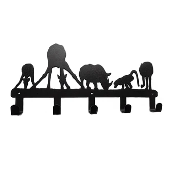 

Original Design Decorative Metal Wall Hook Coat Hanger Unique Style Animal Drinking 5 Hooks Home Decoration Bathroom Accessories