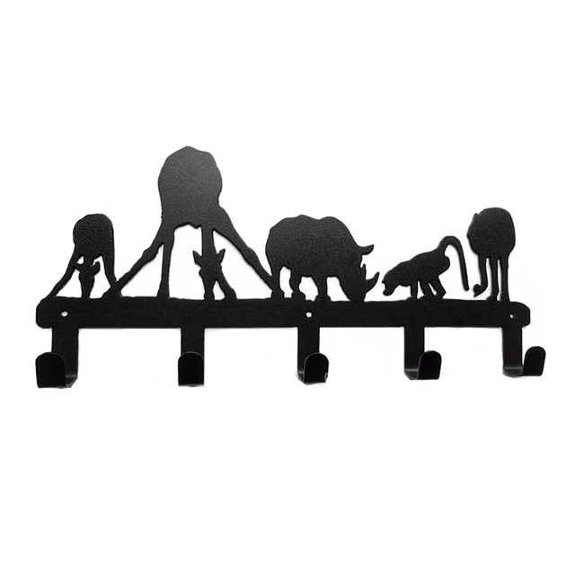 Original Design Decorative Metal Wall Hook Coat Hanger Unique Original Design Decorative Metal Wall Hook Coat Hanger Unique Style Animal Drinking 5 Hooks Home Decoration