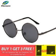 Модные солнцезащитные очки TAC с поляризационными линзами, классические круглые солнцезащитные очки, женские солнцезащитные очки с металлической оправой, мужские брендовые солнцезащитные очки