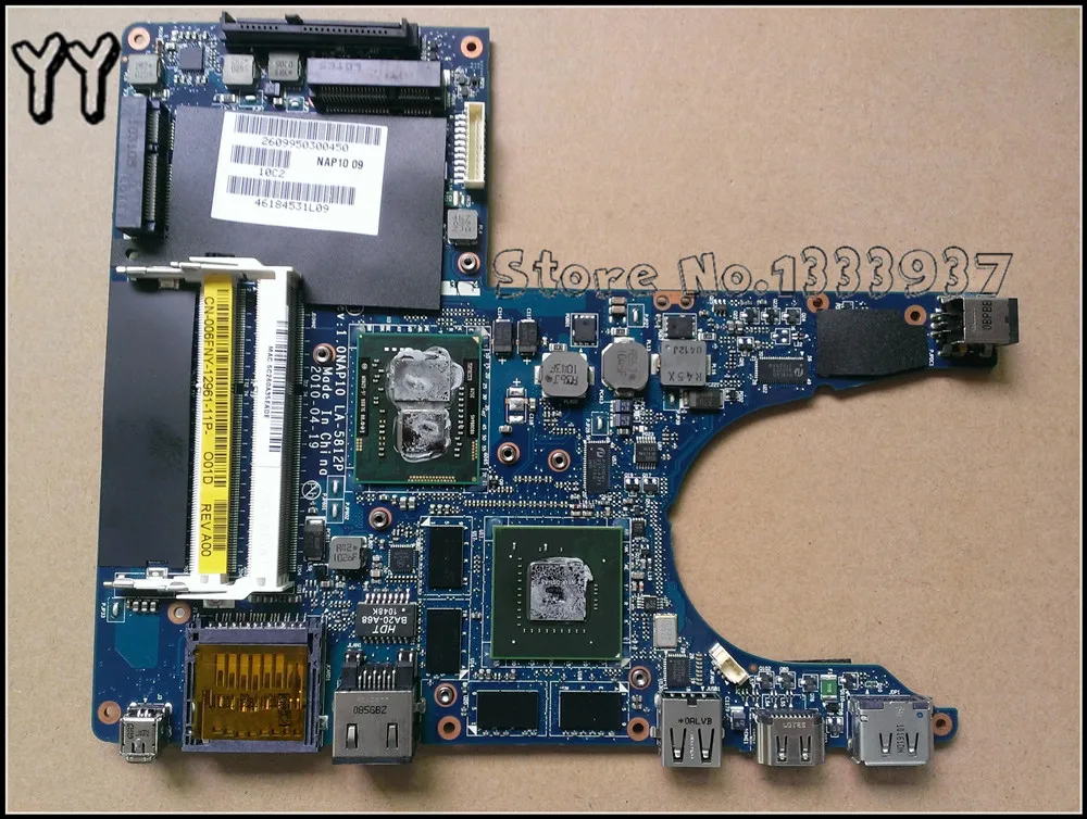 

NAP10 LA-5812P Motherboard for Dell Alienware M11x R2 Laptop Main board i5-520UM N11P-GS1-A3