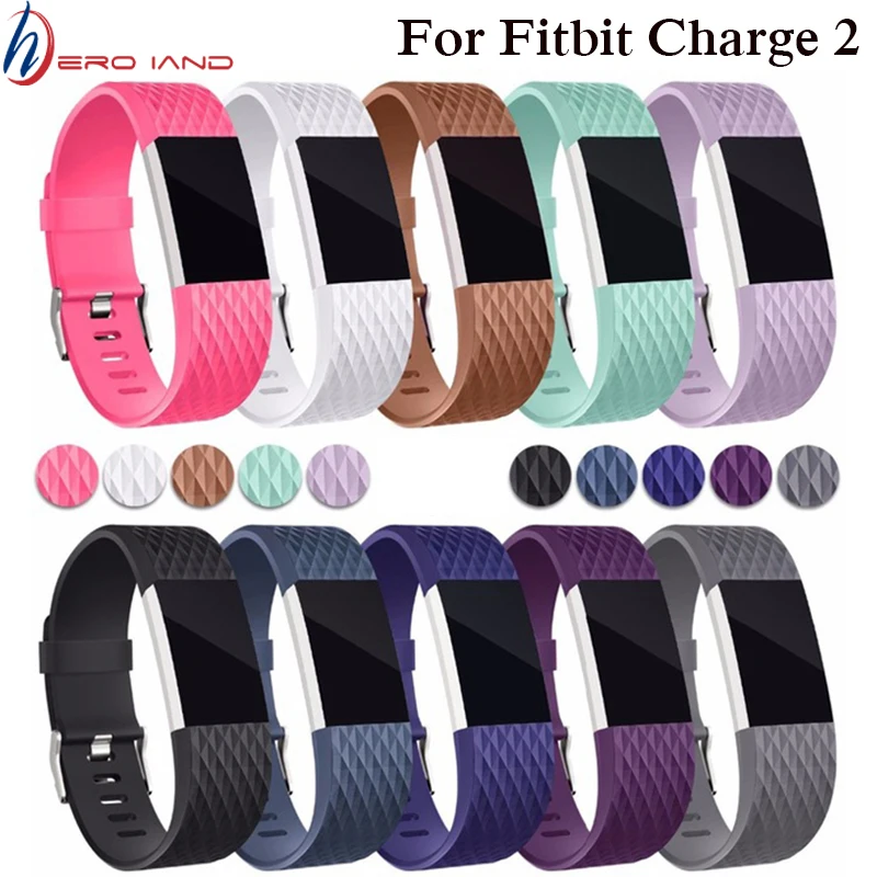 

HeroIand 3D Replacement Strap For Fitbit Charge 2 Band Color Soft Silicon Smartwatch Sport Bracelet Band for Fitbit Charge2 Band