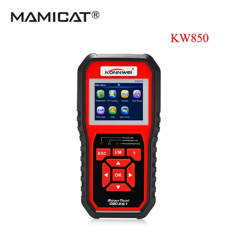 

Can Update Konnwei KW850 OBD2 OBD 2 Auto Scanner OBDII Car Diagnostic Tool Support Printed Via PC