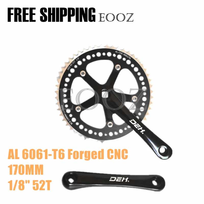 

bicycles crankset crank BCD130 Square Single Speed 1/8" 52T 170mm