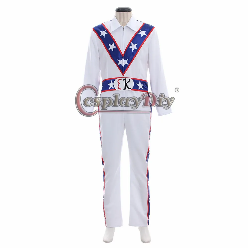 Cosplay&ware Cosplaydiy Motorcycle Daredevil Evel Knievel Patriotic Cosplay Costume V3 Adult Halloween Outfit With Cape Custom Made J10 -Outlet Maid Outfit Store