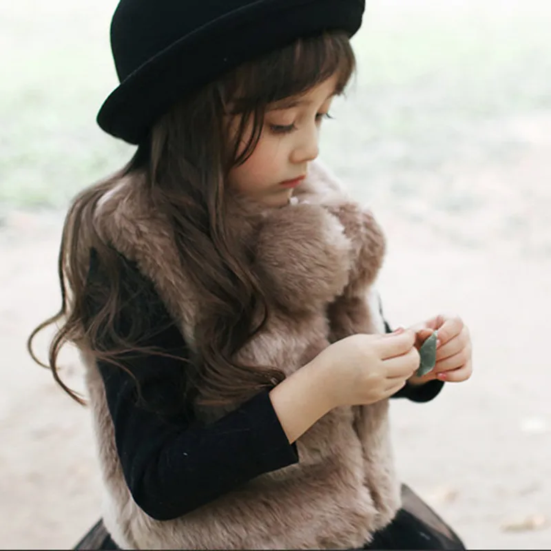 Fashion 2018 Cute Baby Girl Vest Tops Autumn Winter Coat Elegant Girls