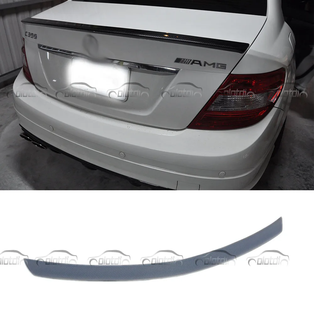 Mercedes W204 Carbon Fiber Rear Trunk Tail Wing Spoiler For Benz C