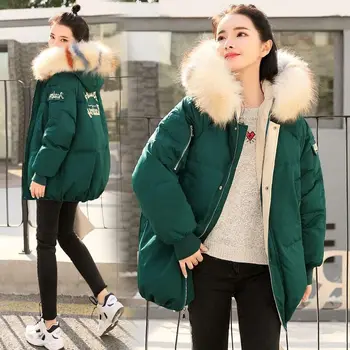 

Orwindny Women Winter Coat Thicken Warm Clothing Hooded Women Winter Parkas Plus Size Wadded Jackets Ladies Fur Collar