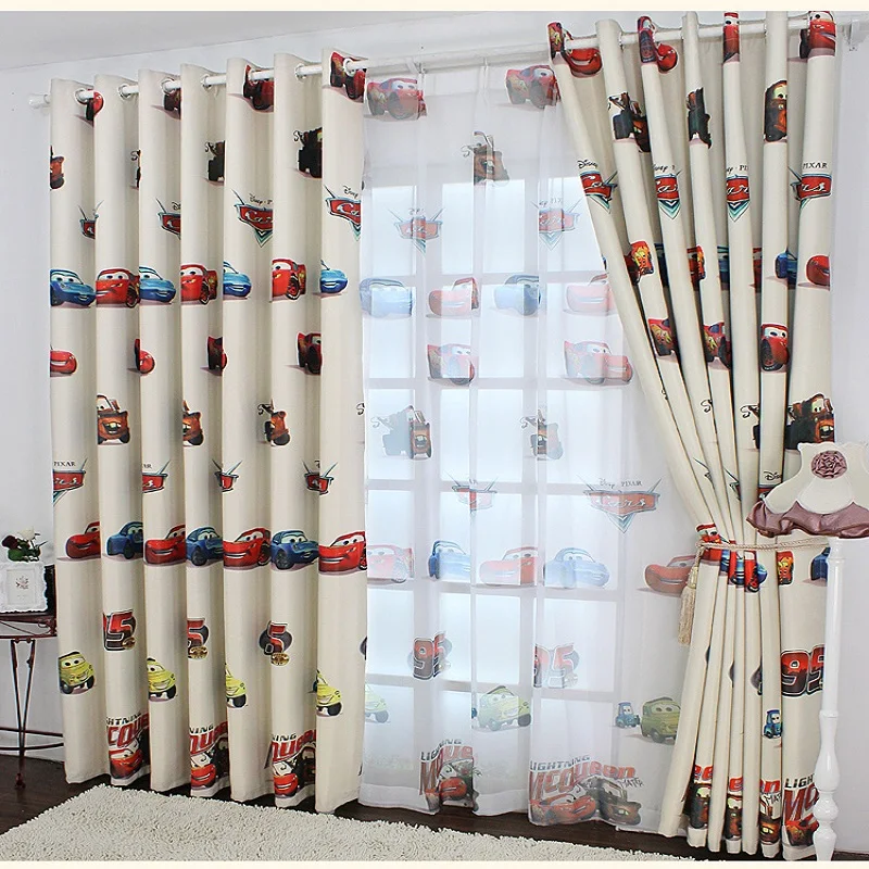 Modern Minimalist Cartoon Curtain Environmental Protection Blackout Curtains Boy Children's Room