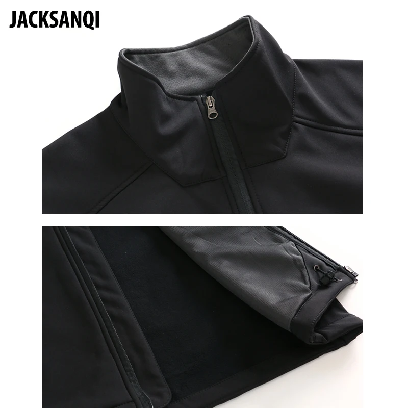 JACKSANQI Мужские Термо софтшелл тонкие куртки для спорта на открытом воздухе пальто для пешего туризма скалолазания рыбалки треккинга мужские ветровки RA190
