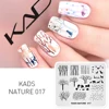 KADS NATURE 017 Stamping Plate nail art Animals Elephant Forest design nail art templates Image DIY Manicure stamp plates 3