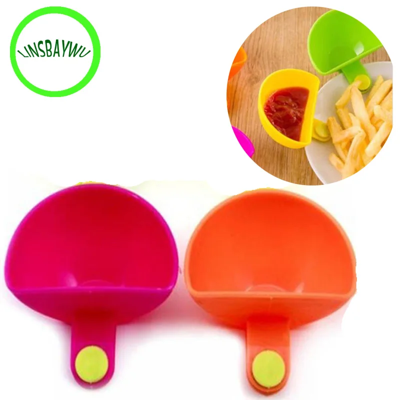 

1pcs Dip Clips Kitchen Bowl kit Tools Small Dishes Spice Clip For Tomato Sauce Salt Vinegar Sugar Flavor Spices Tool