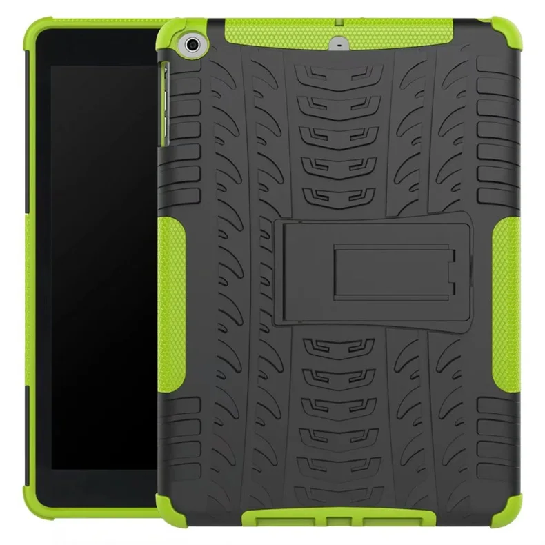 Ajiuyu для iPad 9.7 дюймов чехол ТПУ Панцири противоударный Heavy Duty силиконовый чехол PC Стенд iPad 9.7 чехол smart Cover защитный - Цвет: green