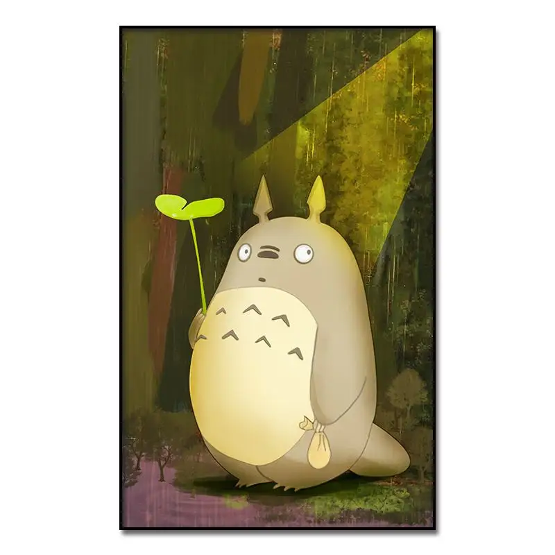 

My Neighbor Totoro Anime Movie Poster Oil Paintings Wall Art Canvas Poster Print Canvas Painting Decor Picture for Living Room