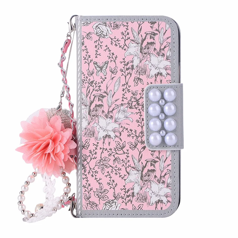 3D Flower Handbag Cover Leather Wallet iPhone 11 Pro Max