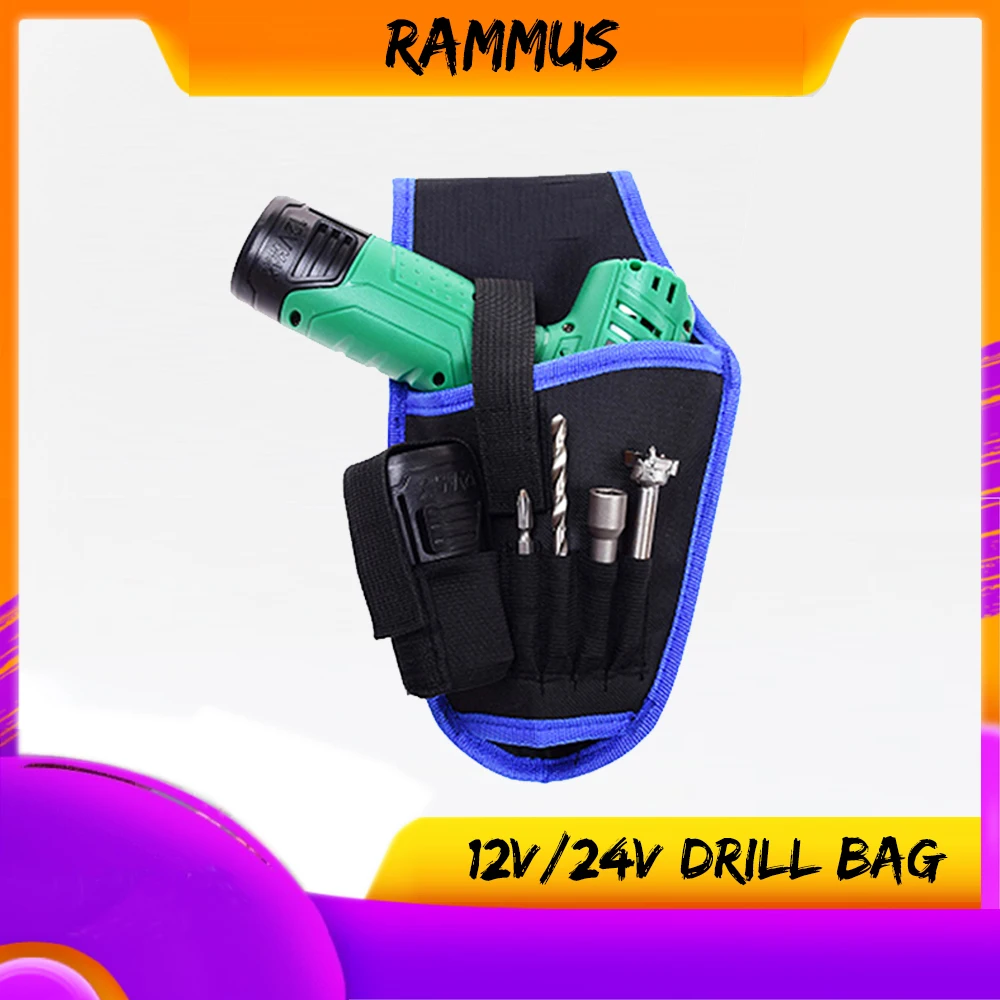 

Multifunction 12V/24V Cordless Power Drill Hand Tool Bag Waist Pockets Electrician Tool Oganizer Storage Pouch Tools Holder