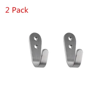 

2 Pcs Wall Mount Stainless Steel Coat Clothes Towel and Hat Hook Heavy Duty