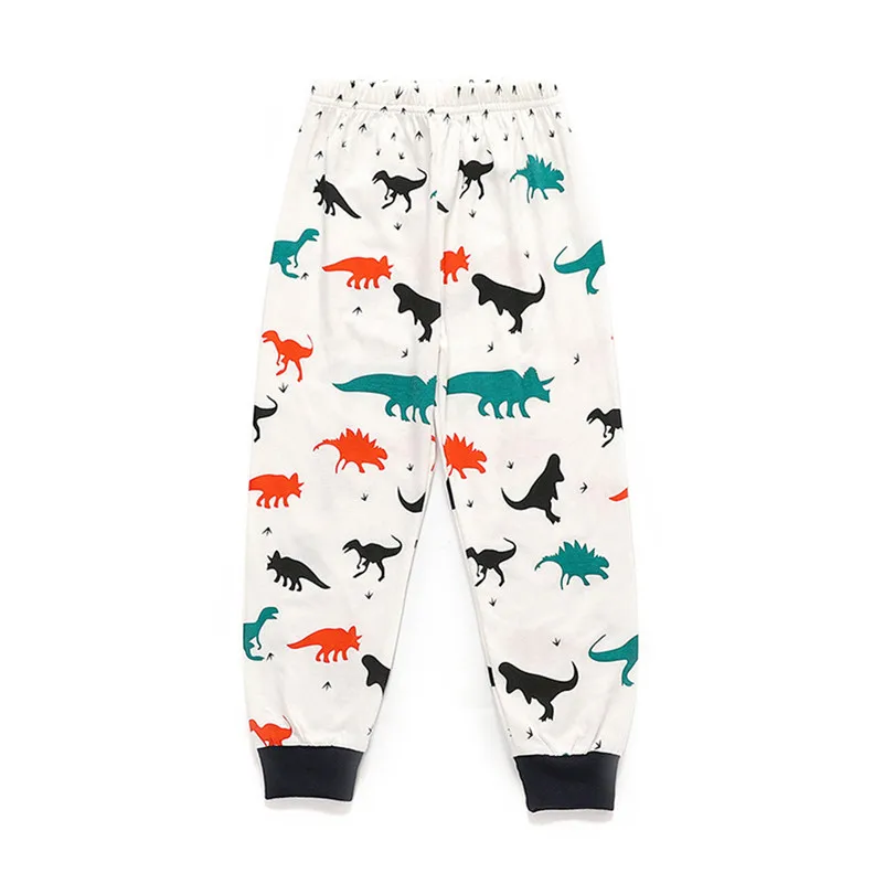 Детские пижамы для маленьких мальчиков и девочек топы с рисунком динозавра, штаны, комплект одежды, зимний подарок для детей, AA