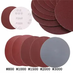 25 шт. 5 дюймов красный круговой Флокирование полировальный диск с решетки 800-3000 шлифовальный металл детектор плотник Песочная бумага