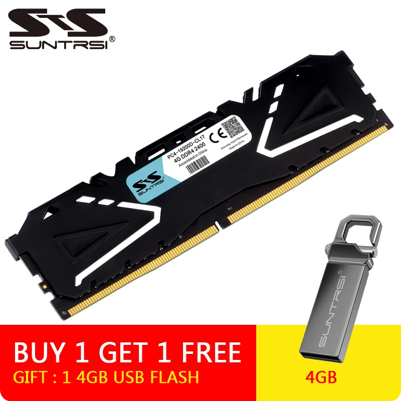 

Suntrsi DDR4 4GB 8GB memory ram 2400MHz 1.2V 288pin high Speed ram Desktop Memory Intel and AMD gift for 4GB USB