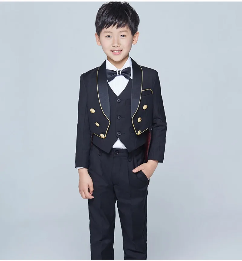 Tailcoat-Style-Tuxedos-Shawl-Lapel-Children-Suit-Black-White-Kid-Wedding-Prom-Suits-Jacket-Vest-Pants