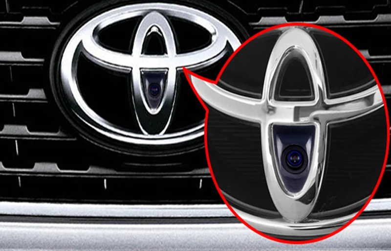 CCD Автомобильная Передняя камера с логотипом для Toyota Prado Highlander Land Camry, Передняя камера заднего вида, помощь при парковке