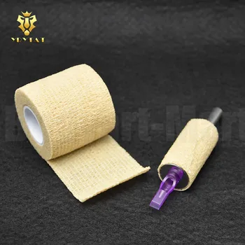 

Top 5PCS Khaki Magic Bandage Tattoo Grip Cover For Tattoo Grip Tubes TBC01-KI#