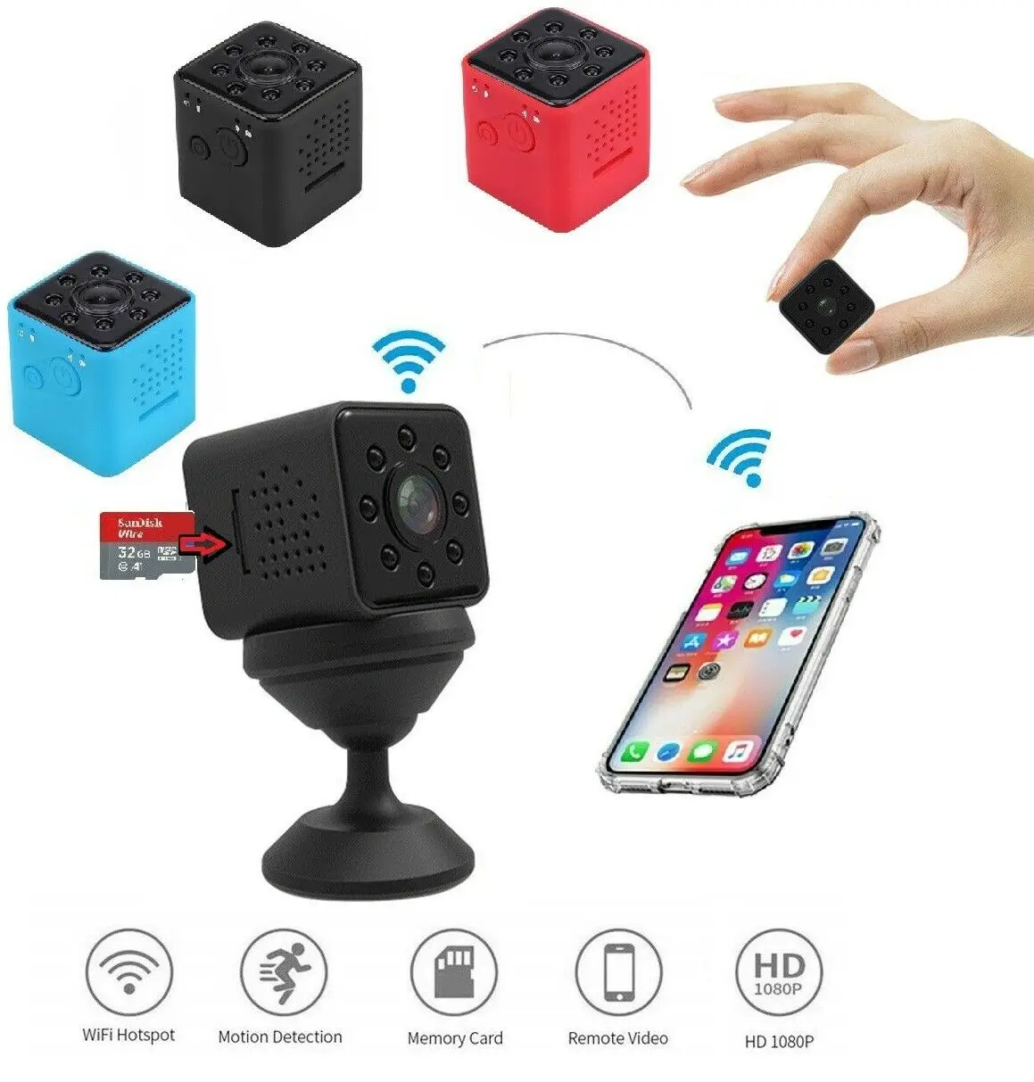 SQ23 мини камера HD микро ночного видения монитор DV + WIFI 1080P рекордер