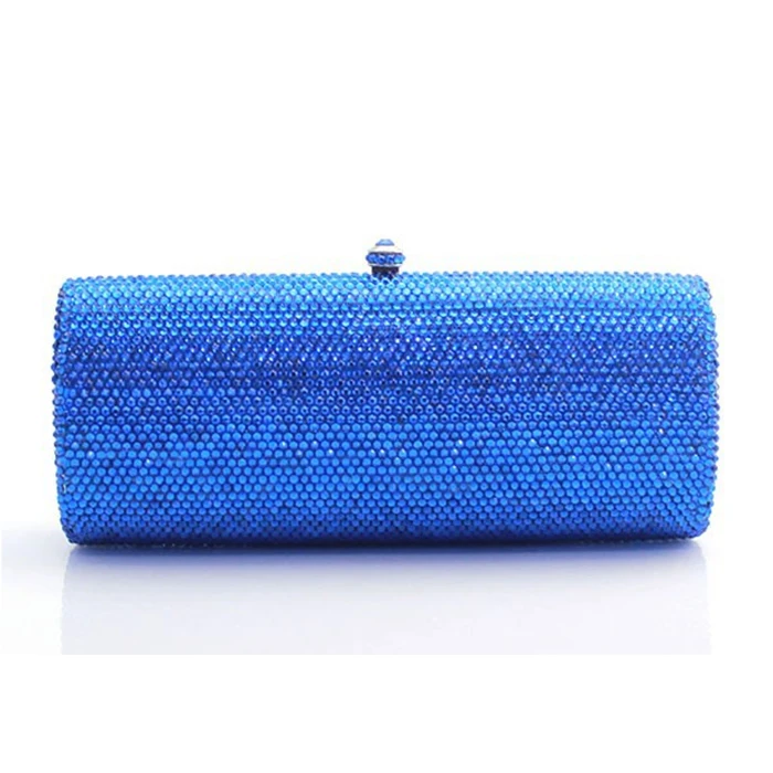 blue evening purse