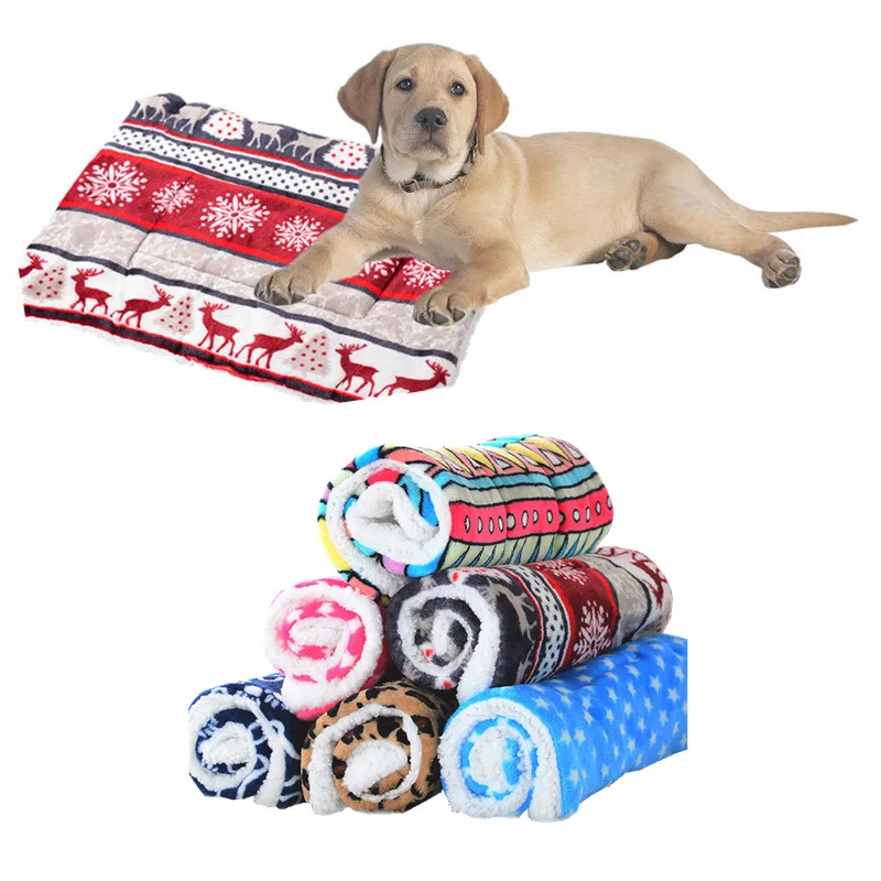 Flannel Dog Mats Cat Puppy Blanket Dogs Nests Pet Beds Blankets 50*32cm