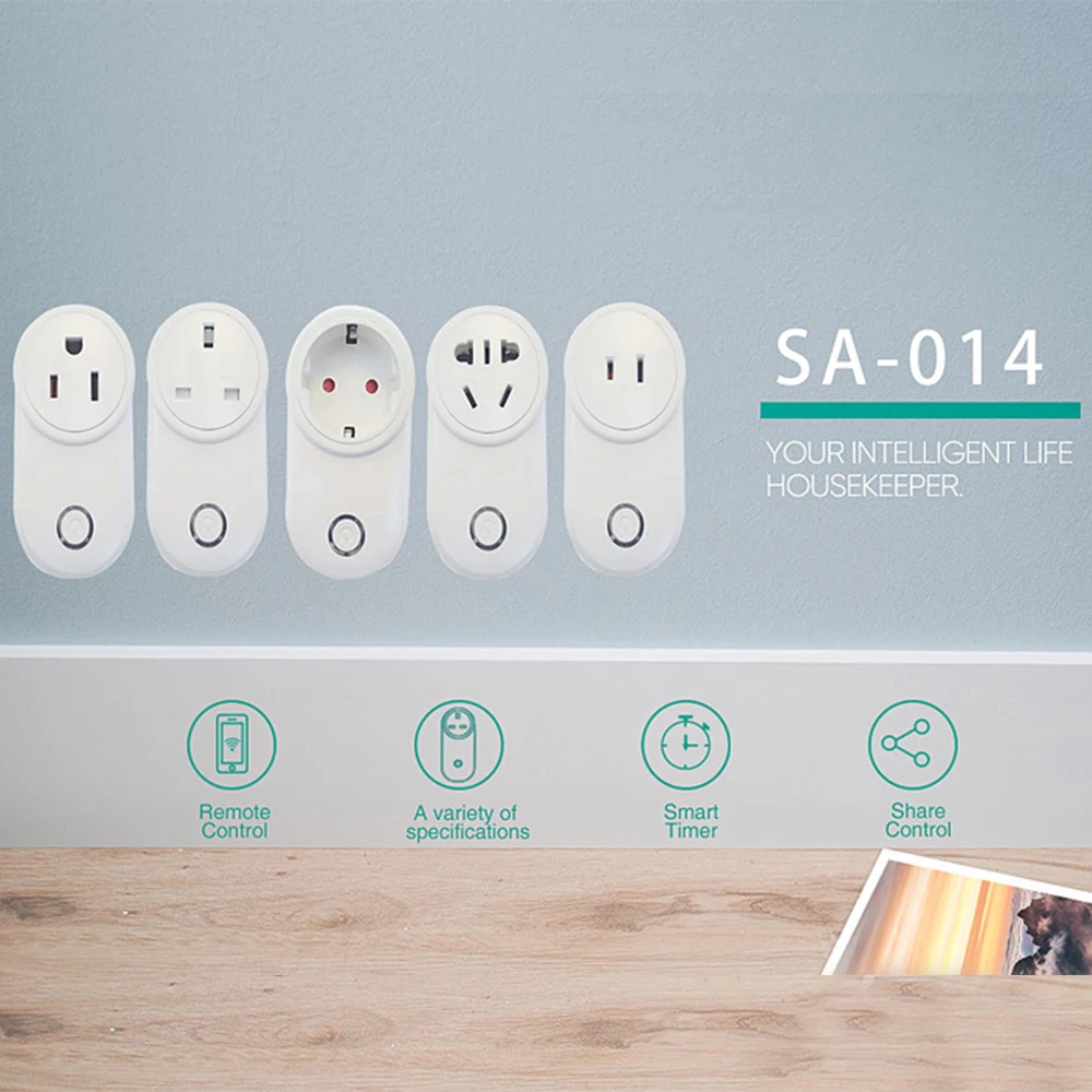 

New multi-specification mini socket Google home voice control wifi smart socket