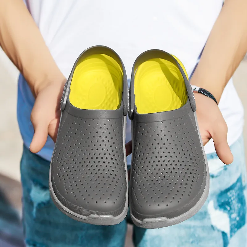 Флип-флоп Для мужчин летние мужские дышащие ботинки пляжные сандалии на открытом воздухе тапочки унисекс полая Шлёпанцы обувь для него и для нее, с волнообразным краем; zapatos de hombre
