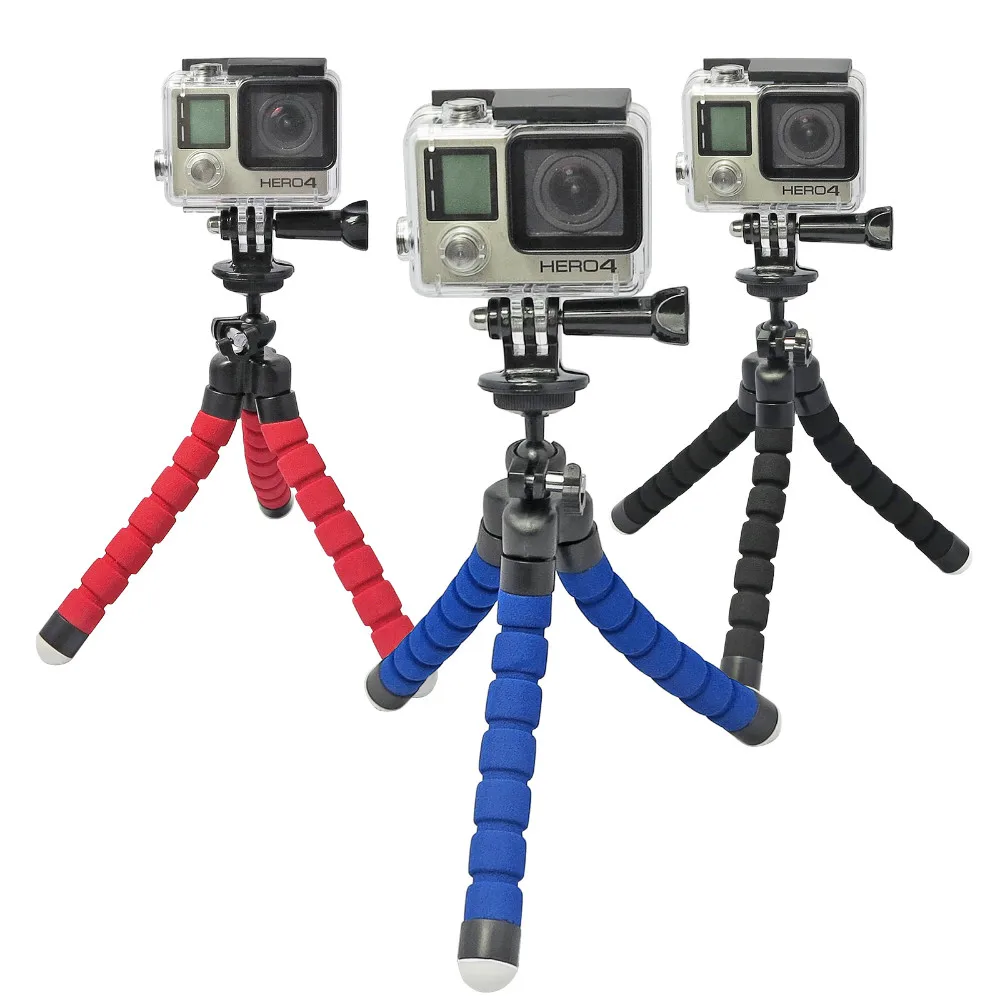 Гибкий штатив Осьминог для iPhone 7/Gopro Hero 4 3 + 2 1 SJ500 SJ4000 Май сеансов Xiaoyi камера с