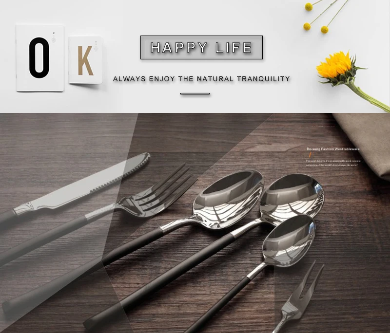 black cutlery set stainless steel (2)