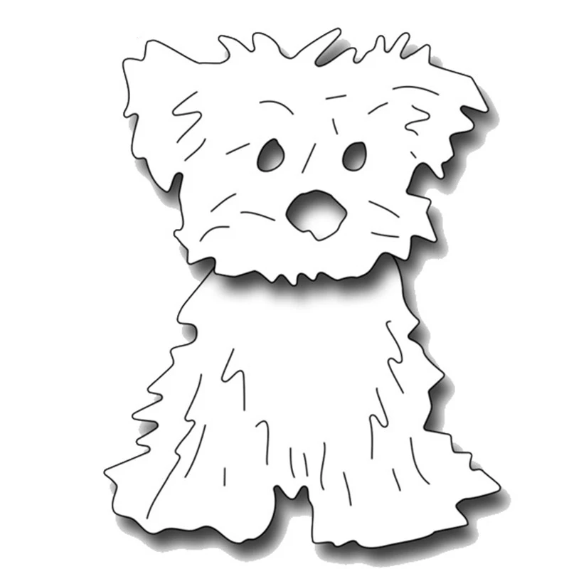

Cute Dog Animal Frame Metal Dies Cuts Cutting Dies For DIY Scrapbooking Embossing Paper Card Making Decorative Crafts dies 2019