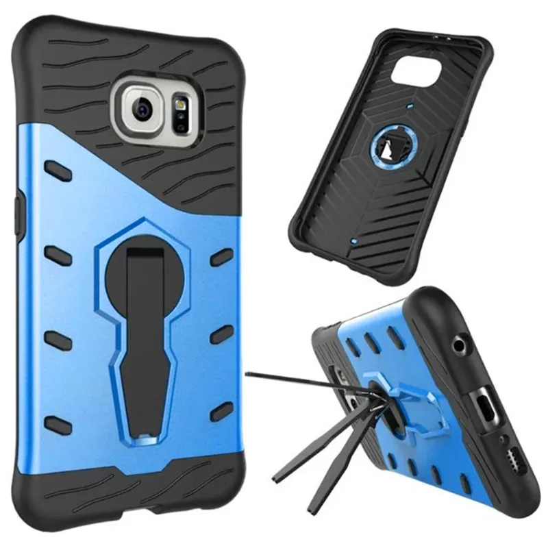 

For Samsung S6 G920f Case Shockproof TPU+PC Armor Case with 360-degree Rotation Holder Cover Case for Samsung Galaxy S6 G920