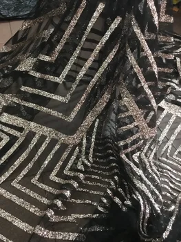 

Pretty CiCi-8505 glued glitter sparkle african india net mesh tulle for wedding/evening dress