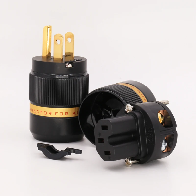Выборг VM-501G + VF-501G чистый красный Медь 99.99% 4U позолоченные США Plug power plug AC power cordfor HIif аудио/ видео